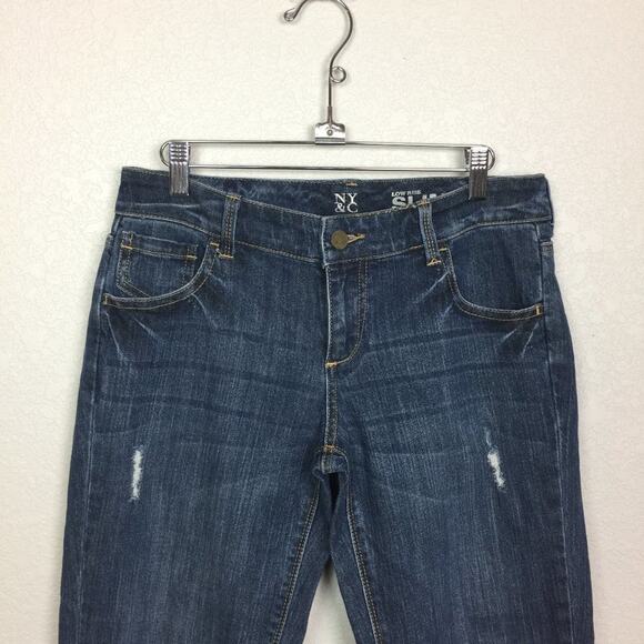 NY&Co Low Rise Slim Leg Denim Size 4 - Picture 2 of 8